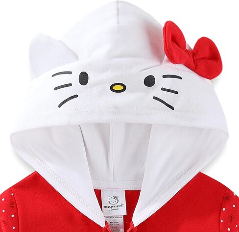 Hello Kitty Sanrio Girls Fleece hedi up hoodie مع آذان للأطفال الكبار in Saudi Arabia