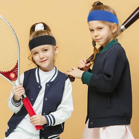 3 PCS Soccer Headbands for Boys, Soft Breathable Baseball Headbands, Cooling Headband, Football Headband for Running Tennis Basketball (Black Blue Gray) in Saudi Arabia