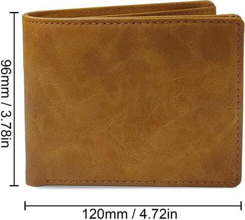 Personalized Wallet for Men Custom Mens Wallet Slim Leather Wallet Personalized Dad Gifts for Men Engraved Gifts for Daddy Boyfriend Fathers Day Birthday Valentine Christmas (Dark Brown, Design 1) in Saudi Arabia