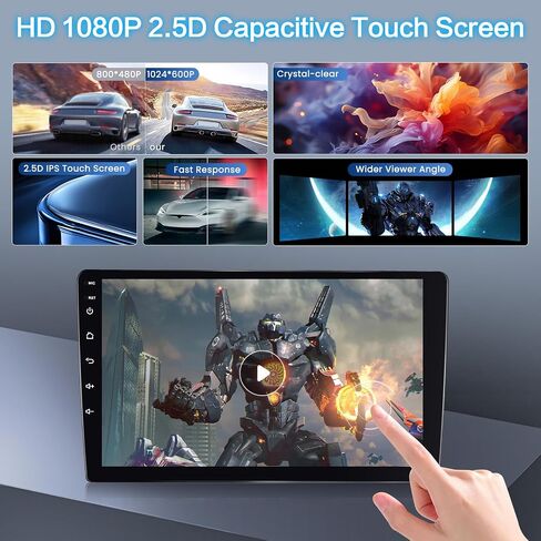 2+64GB 9 Inch Touchscreen Stereo Kit for Toyota Corolla EX 2005-2012 Android 13 Car Radio with Wireless CarPlay Android Auto FM/RDS GPS Bluetooth WiFi USB MIC SWC Canbus RCA+AHD Backup Camera in Saudi Arabia