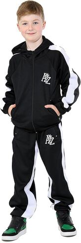 Kids Girls Boys Tracksuit Contraving Panel Fleece Hooded أعلى ملابس رياضية للرياضة in Saudi Arabia