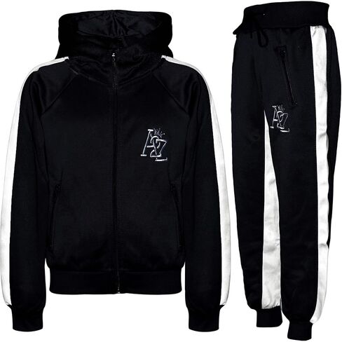 Kids Girls Boys Tracksuit Contraving Panel Fleece Hooded أعلى ملابس رياضية للرياضة in Saudi Arabia