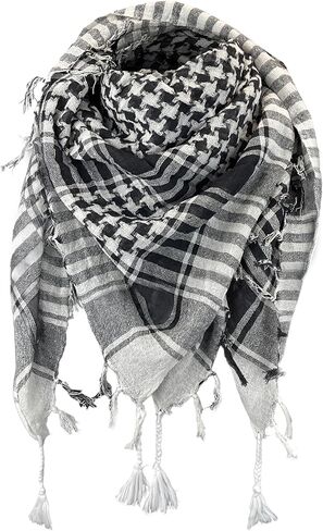 Toutacoo, Palestinian Keffiyeh 100% Cotton, Shemagh Scarf Neck Head Wrap with tassel for men and women in Kuwait
