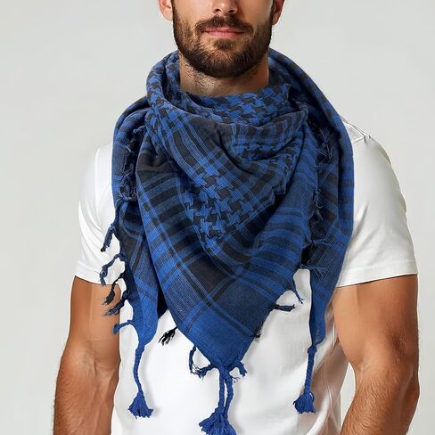 Toutacoo, Palestinian Keffiyeh 100% Cotton, Shemagh Scarf Neck Head Wrap with tassel for men and women in Kuwait