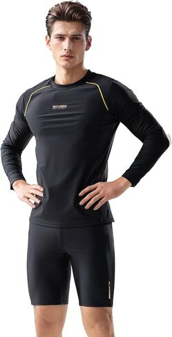 361 ° Swim Rammers for Men Rash Rash Sweeve Team Swimsuit UPF أكثر in Kuwait