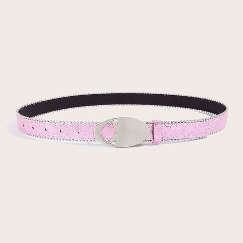 Hot Girl Glittered Waistband Round Buckle Belt For Jeans Dress Nightclub Girls Modern Waistband in Kuwait