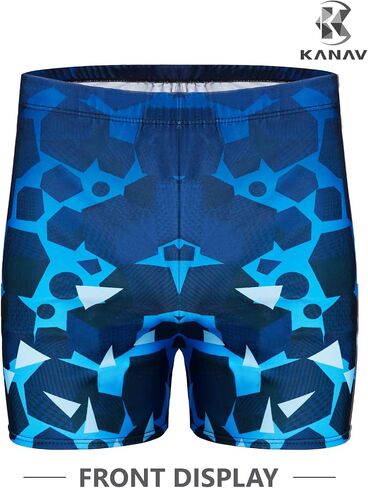KANAV Men's Athletic Square Leg Swimsuit Jammers Durable Compression Swim Briefs Training Bathing Swimming Shorts in Saudi Arabia