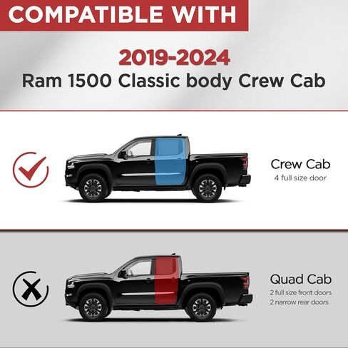 PZ Running Boards Compatible with 2009-2018 Dodge Ram 1500 Crew Cab Black Aluminum Alloy Side Steps Nerf Bars in Saudi Arabia