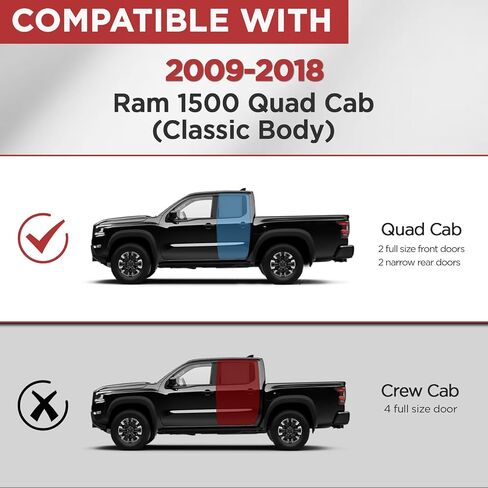 PZ Running Boards Compatible with 2009-2018 Dodge Ram 1500 Crew Cab Black Aluminum Alloy Side Steps Nerf Bars in Saudi Arabia
