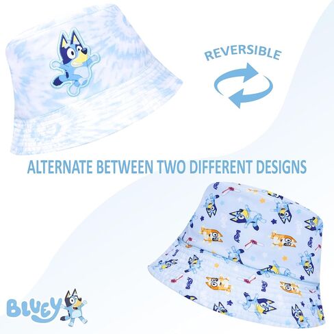 قبعة دلو قابلة للانعكاس من Bluey-صيف شمس مرخص رسميًا للبنين والبنات الذين تتراوح أعمارهم بين 2 و 5 سنوات-نسيج تلي in Kuwait