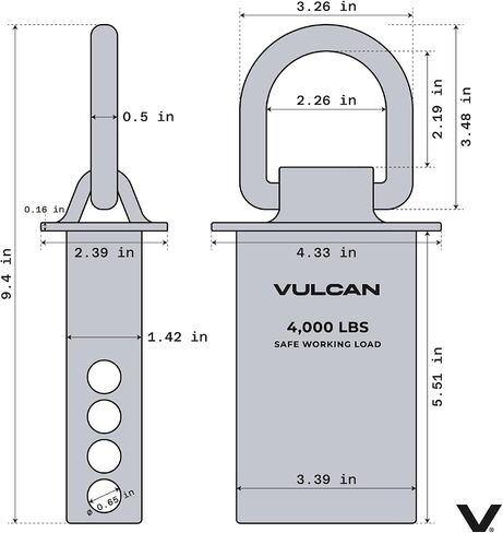 مجموعة حلقات على شكل حرف D للجيب الفضي من VULCAN - عبوتان in Saudi Arabia