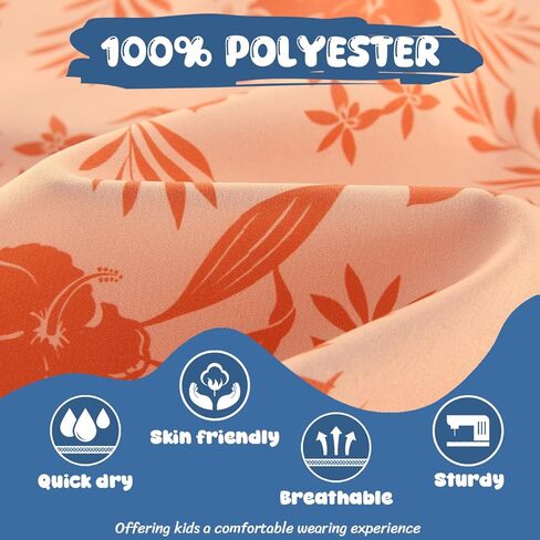 APTRO Boy's Hawaiian Shirt Tropical Beach Casual Summer Shirt #Ks28-palm Orange 14-15Years in Saudi Arabia