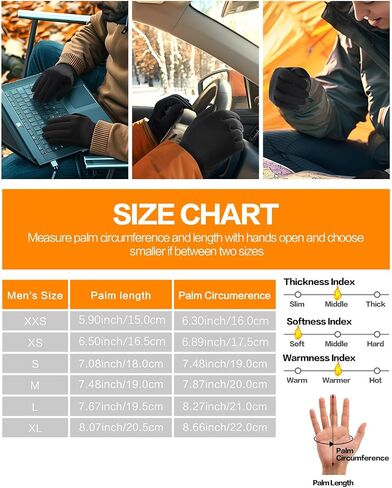 Winter Gloves for Men Women Cold Weather - Touchscreen Gloves for Running in Saudi Arabia