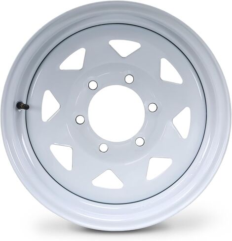 Libra 15 × 6 Trailer Wheel 6 Lug on 5.5 "Bolt Pattern White Spoke -17012 in Kuwait