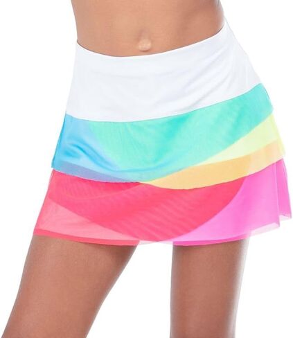 Lucky in Love Essentials Girls Mesh Scallop Skirt - Rainbow in Saudi Arabia