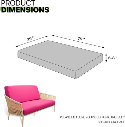 Magshion Futon Cover Sofa Bed Slipcover Couch Cover Without Armrests Stretch Folding Futon Cover Full Size 54"x75"x6" Ivory in Saudi Arabia