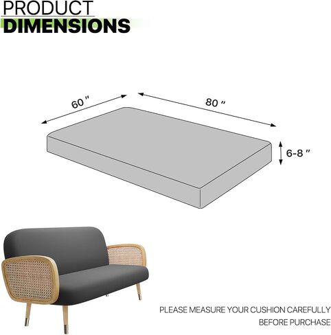 Magshion Futon Cover Sofa Bed Slipcover Couch Cover Without Armrests Stretch Folding Futon Cover Full Size 54"x75"x6" Ivory in Saudi Arabia