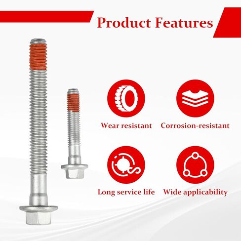 Engine Cylinder Head Bolt Set Compatible with GMC Canyon Envoy Savana Sierra Yukon Hummer Pontiac Saab Isuzu Replaces# ES72220 ES72390 in Kuwait