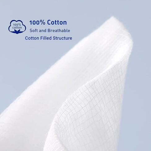 JMU Cotton Gauze Pads 2x2 Sterile Individually Wrapped, 100pcs, 8-ply Woven Gauze Sponges, Nonstick Dental Gauze Pads for Wounds Bulk in Saudi Arabia