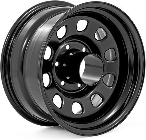 Rough Country Black Steel 16x8 | 6x5.5 | -12mm-RC51-6883 Wheel with Painted and Center Cap is Not Included (16 x 8. inches /6 x 5 inches, -12 mm Offset) in Saudi Arabia