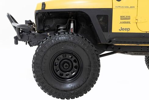 Rough Country Black Steel 16x8 | 6x5.5 | -12mm-RC51-6883 Wheel with Painted and Center Cap is Not Included (16 x 8. inches /6 x 5 inches, -12 mm Offset) in Saudi Arabia