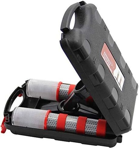 Twinkle Star الطوارئ على جانب الطريق ، أدى LED Safety Strobe Road تحذير الطريق ضوء الطريق السريع تنبيه مع قاعدة مغناطيسية ، موقف قابل للفصل ، حالة تخزين صلبة (مجموعة من 4) in Kuwait
