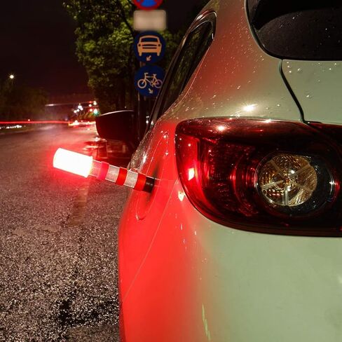 Twinkle Star الطوارئ على جانب الطريق ، أدى LED Safety Strobe Road تحذير الطريق ضوء الطريق السريع تنبيه مع قاعدة مغناطيسية ، موقف قابل للفصل ، حالة تخزين صلبة (مجموعة من 4) in Kuwait