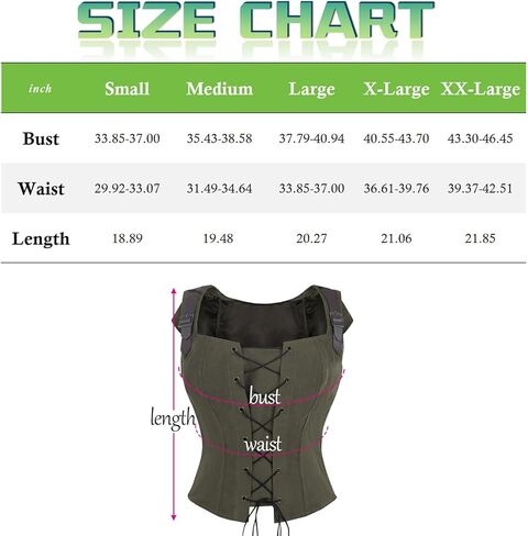 LTAKK Renaissance Costume Corset Women Medieval Hooded Vest Ren Faire Gothic Steampunk Tops in Kuwait