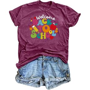 First Day of School Shirt: Teacher Shirts Women Back to School Tee Teacher Life Appreciation Shirt Teacher Gift Tee Top in Kuwait
