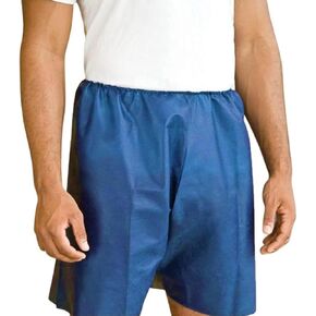 Disposable Exam Shorts Non Woven Medical Patient Exam Shorts Navy Blue Universal Size Shorts (20 Pack) in Kuwait