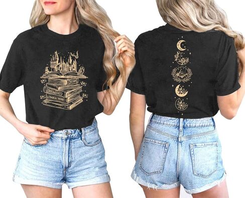 Magical Shirts for Women Flourish and Blotts Shirt Book Tshirt Wizard Costume Clothes in Kuwait