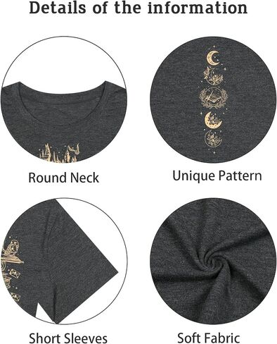 Magical Shirts for Women Flourish and Blotts Shirt Book Tshirt Wizard Costume Clothes in Kuwait