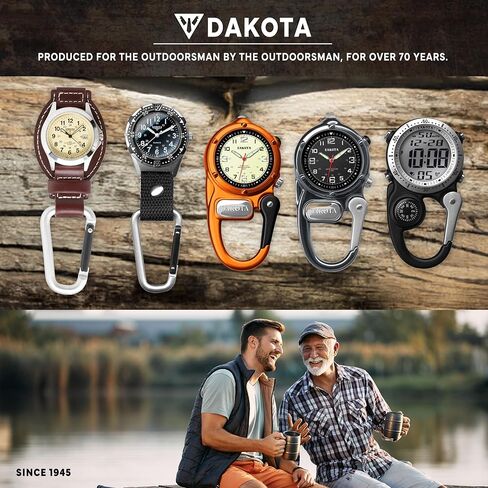 Dakota Digital Clip, Alarm, Stopwatch, Timer and Dual Time, Quality Pocket and Fob Watch, Premium Durability Outdoor Gifts for Men, Tactical Digital Clip on Watch in Kuwait