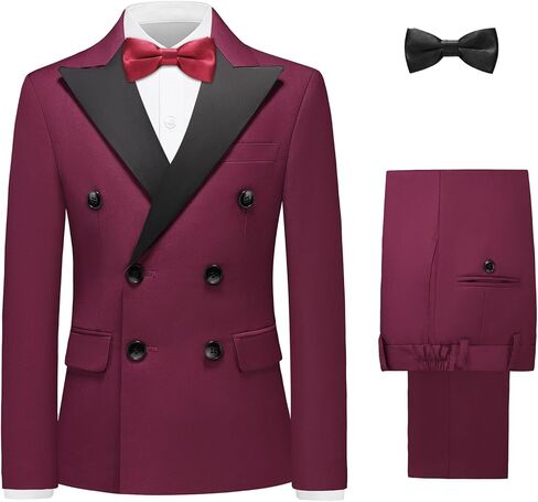 الأولاد بدعوى ضئيلة 5 قطع مزدوجة الأطفال الصدر ملابس سهرة الرسمية مع قميص سترة بانت بو البوتي مجموعة لحفل الزفاف in Kuwait