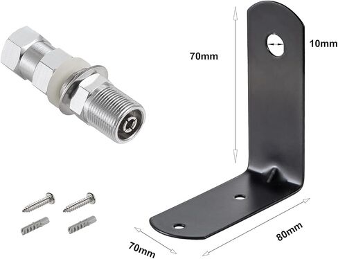 Universal CB Antenna Hood/Trunk Channel Wall Mount with SO-239 Stud Compatible with Standard 3/8-24 Threaded Antenna in Saudi Arabia