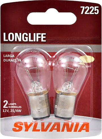 سيلفانيا - 7225 Long Life Miniature - لمبة ، مثالية للفرامل ، العلامة الجانبية ، وتطبيقات الذيل (يحتوي على مصابيح 2) in Saudi Arabia