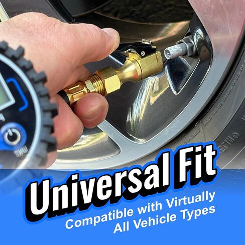 تشاك ميتس بريميوم منفاخ الإطارات سريع التوصيل - محول صمام هواء متين وسهل الاستخدام للنفخ بدون جهد - نوع مفتوح in Kuwait