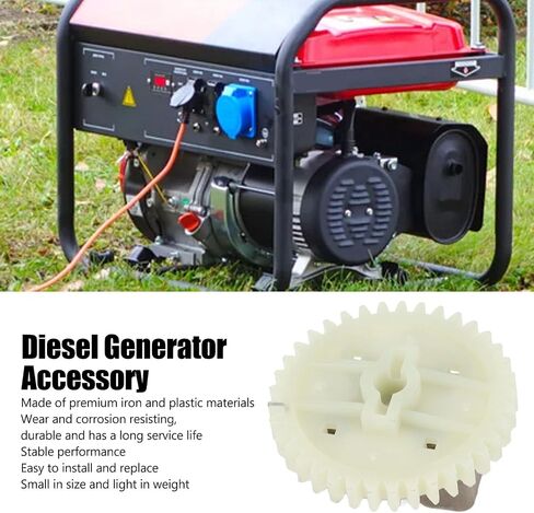 GLOGLOW Governor Gear Assembly Set, 58mm Generator Governor Gear 37 Teeth 173 178 186F Iron Plastic Air Cooled Engine Accessories in Saudi Arabia