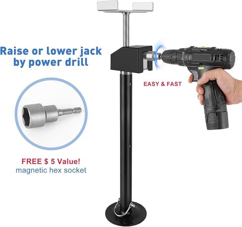 4 حزمة قابلة للتعديل RV Slide Out Jacks - الصلب الشاق ، سعة 10000 رطل ، نطاق الارتفاع 21.06 "إلى 34.25" ، جابس دعم RV الأسود in Kuwait