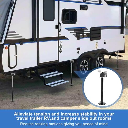 4 حزمة قابلة للتعديل RV Slide Out Jacks - الصلب الشاق ، سعة 10000 رطل ، نطاق الارتفاع 21.06 "إلى 34.25" ، جابس دعم RV الأسود in Kuwait