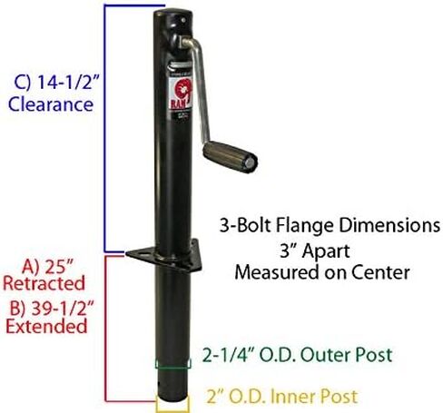 رام A-Frame Trailer Jack مع عجلة وأجهزة متزايدة in Saudi Arabia