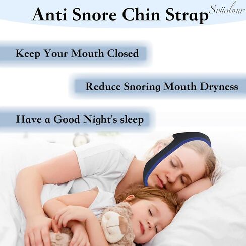 حزام الذقن المضاد للشخير لمستخدمي CPAP ، حزام الذقن للنوم ، CPAP للرجال والنساء ، فك تدفق الهواء المزدوج قابل للتعديل للحفاظ على الفم مغلقًا وتوقف عن الشخير in Kuwait