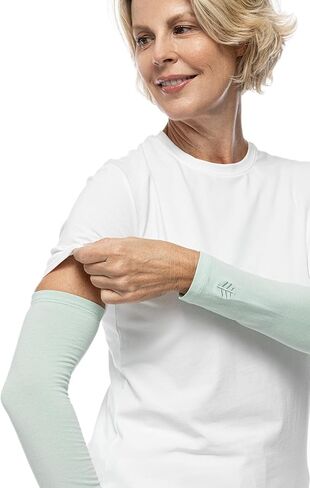 Coolibar UPF 50+ Women's Navagio Sun Sleeves, Skyride, X-Small, Solid - Sun Protective in Saudi Arabia