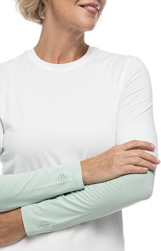Coolibar UPF 50+ Women's Navagio Sun Sleeves, Skyride, X-Small, Solid - Sun Protective in Saudi Arabia