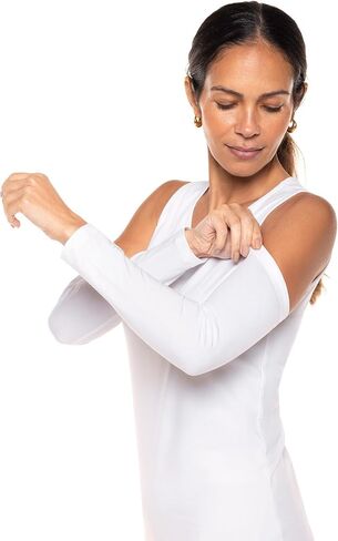 Coolibar UPF 50+ Women's Navagio Sun Sleeves, Skyride, X-Small, Solid - Sun Protective in Saudi Arabia