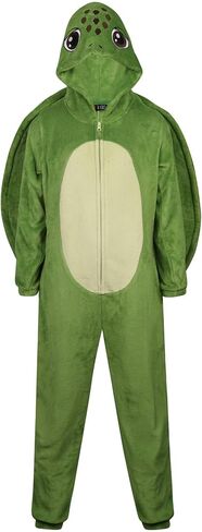 Kids Girls Boys Turtle Onesie Kids Cosplay Turtle Face Jumpsuit Soft Fleece Turtle Playsuit All in One Pyjama Age 2-14 Yrs in Saudi Arabia