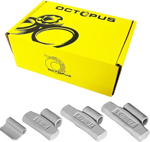 OCTOPUS MC Style Clip-On Coated Rust-Proof Automotive Balancing Wheel Weights Wheel Alignment Counter Balancing Weights for Cars Trucks and Vans Lead-Free Mixed Assortment .25, .5, .75, 1 – 100 Pcs in Saudi Arabia