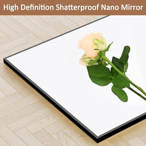 WIIS' IDEA Full Length Mirror with Stand,59"x16" Floor Mirror with Aluminum Alloy Thin Frame,Full Body Mirror for Livingroom Home Decor,Free Standing or Wall-Mounted,for Bedroom, Black in Saudi Arabia