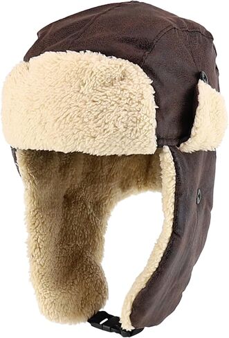 Trendy Apparel Shop Youth Size Kid's Warm Fleece Trapper Hat with Ear Flaps in Saudi Arabia