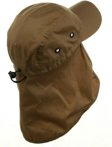 Youth Cotton Twill Curved Sun Flap Hat with Neck Flap in Kuwait